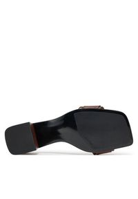 Calvin Klein Klapki Heel Mule 50 W/Buckle - Lth HW0HW02478 Brązowy. Kolor: brązowy. Materiał: skóra #6