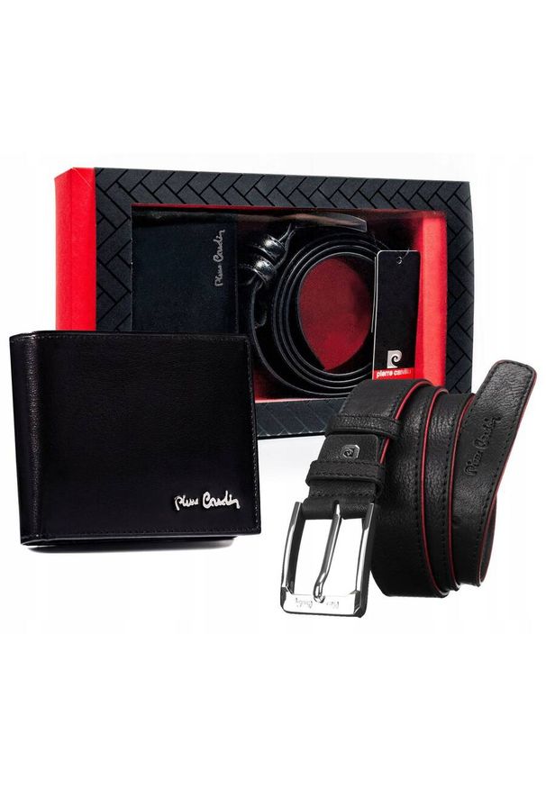 Zestaw prezentowy Pierre Cardin ZM-PC27 czarny. Kolor: czarny. Materiał: skóra