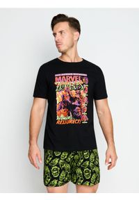 Sinsay - Bawełniana piżama dwuczęściowa z nadrukiem Marvel Kawaii Art Collection - wielobarwny. Materiał: bawełna. Wzór: nadruk, motyw z bajki #1