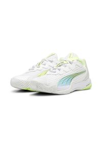 Puma - Buty do padla NOVA Elite PUMA White Luminous Blue Fizzy Apple Shadow Gray Yellow. Kolor: niebieski, wielokolorowy, biały, żółty. Materiał: syntetyk, tkanina, materiał. Sport: turystyka piesza
