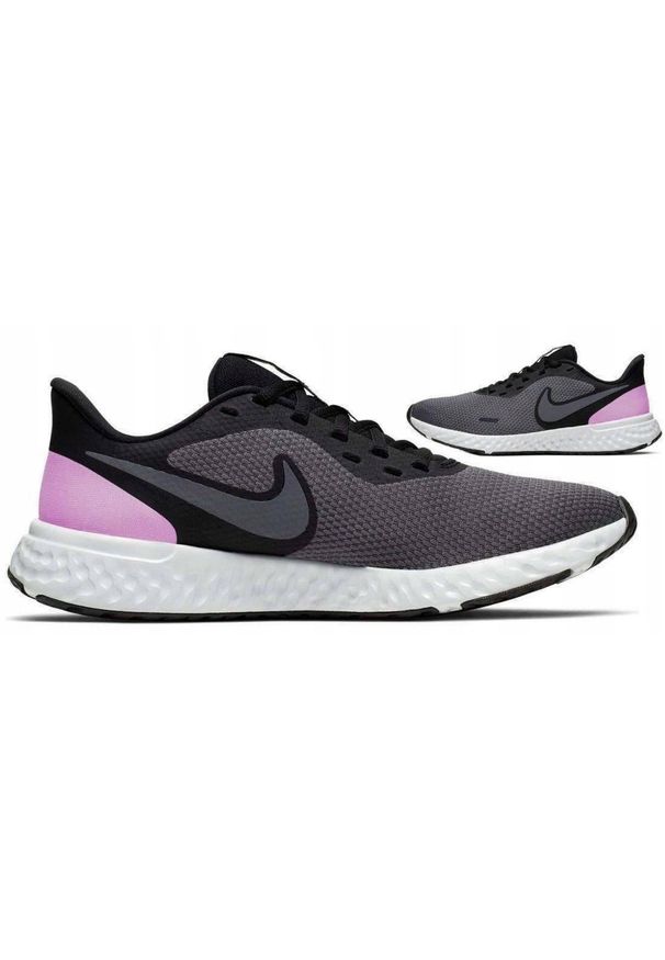 Buty do biegania damskie Nike Revolution 5. Kolor: brązowy, wielokolorowy, szary, czarny, różowy. Model: Nike Revolution