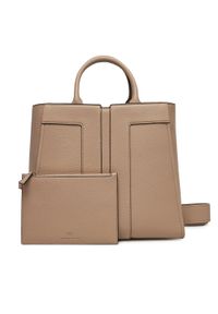 Elisabetta Franchi Torebka BS-07A-51E2-V500 Beżowy. Kolor: beżowy. Materiał: skórzane