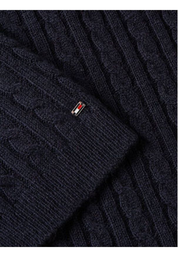 TOMMY HILFIGER - Tommy Hilfiger Golf WW0WW39904 Granatowy Relaxed Fit. Typ kołnierza: golf. Kolor: niebieski. Materiał: wełna