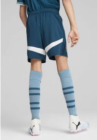 Puma - Spodenki meczowe dla dzieci OM 2024/25. Kolor: niebieski. Styl: młodzieżowy