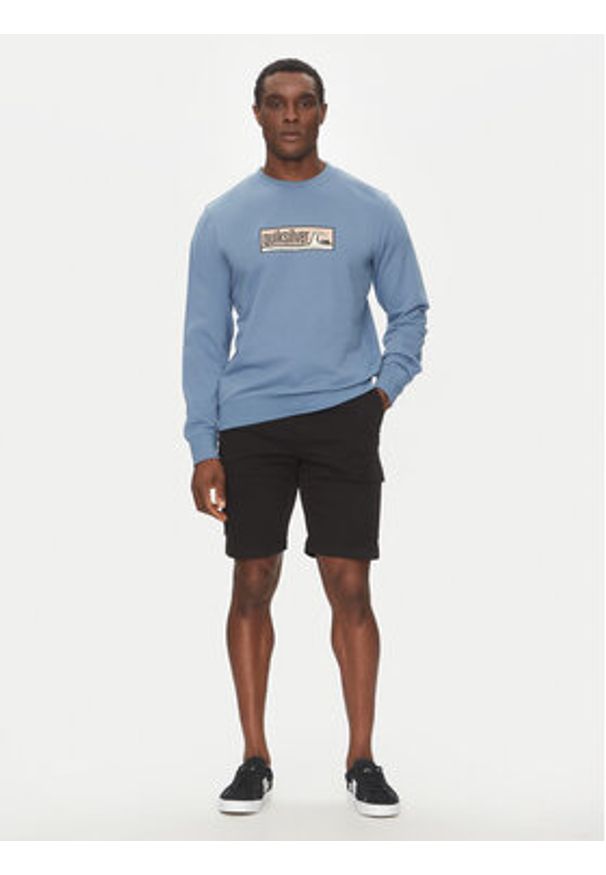 Quiksilver Bluza EQYFT05055 Niebieski Regular Fit. Kolor: niebieski. Materiał: bawełna