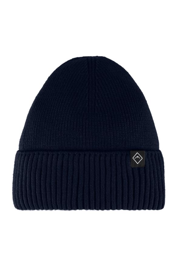 Volcano - Granatowa czapka zimowa H-LEO. Kolor: niebieski. Materiał: prążkowany, materiał. Sezon: zima. Styl: klasyczny