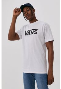 Vans - T-shirt VN000GGGYB21-whitBLA. Okazja: na co dzień. Kolor: biały. Materiał: dzianina. Wzór: nadruk. Styl: casual #1