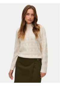 Vero Moda Golf Virgo 10331875 Beżowy Regular Fit. Typ kołnierza: golf. Kolor: beżowy. Materiał: syntetyk
