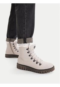 Rieker Trzewiki Y3432-60 Beżowy. Kolor: beżowy. Materiał: materiał #5