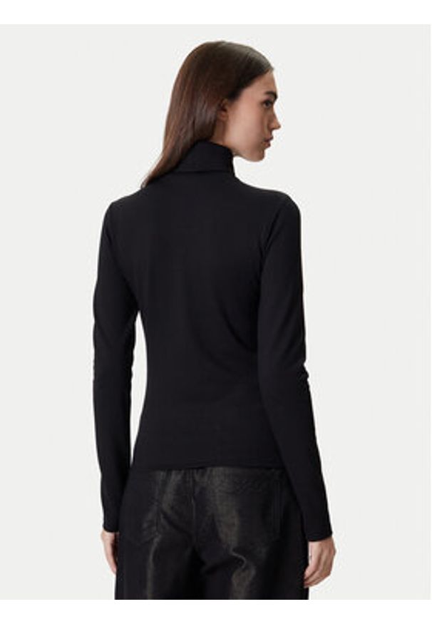 Karl Lagerfeld Jeans Golf A4W17015 Czarny Slim Fit. Typ kołnierza: golf. Kolor: czarny. Materiał: wiskoza