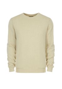 Ochnik - Sweter męski. Okazja: na co dzień. Kolor: beżowy. Materiał: bawełna. Długość: długie. Styl: casual #3