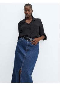 mango - Mango Spódnica jeansowa Aida 57045971 Granatowy Regular Fit. Kolor: niebieski. Materiał: jeans, bawełna #7