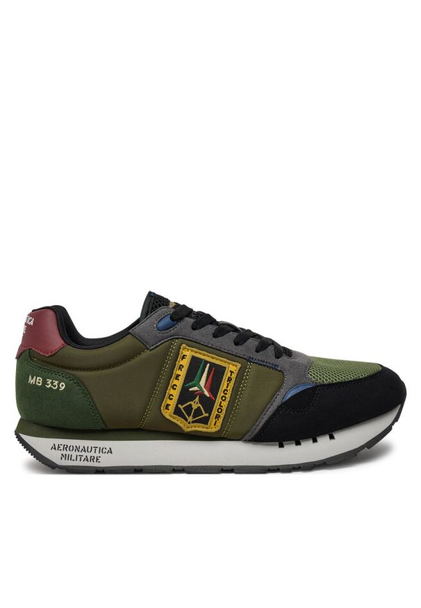 Sneakersy Aeronautica Militare. Kolor: zielony