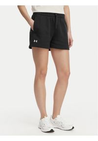 Under Armour Szorty sportowe Rival Fleece Short 1382723-001 Czarny Loose Fit. Kolor: czarny. Materiał: bawełna #1