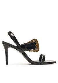 Versace Jeans Couture Sandały 79VA3S71 Czarny. Kolor: czarny. Materiał: skóra