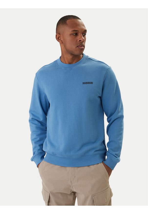 Napapijri Bluza B-Small Box CNP0A88TP Niebieski Relaxed Fit. Kolor: niebieski. Materiał: bawełna