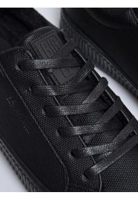 Big-Star - Trampki damskie ze skóry ekologicznej czarne OO274A462 906. Okazja: na co dzień. Nosek buta: okrągły. Kolor: czarny. Materiał: skóra ekologiczna. Styl: casual, klasyczny, sportowy #6