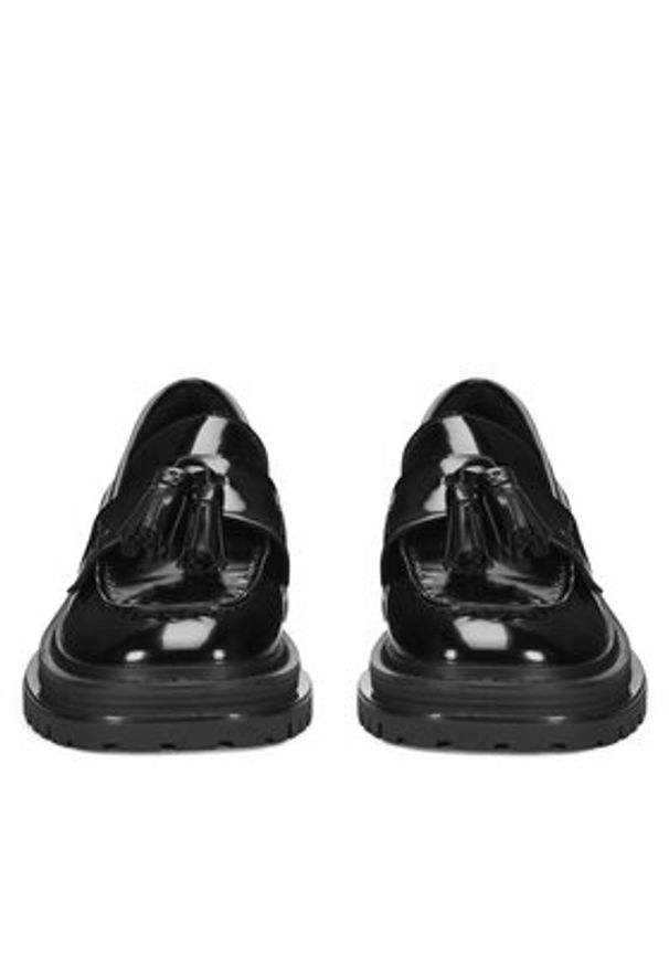 Badura Loafersy WGA3311-1Z Czarny. Kolor: czarny. Materiał: lakier, skóra