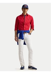 Polo Ralph Lauren Koszula 710937993012 Czerwony Custom Fit. Typ kołnierza: polo. Kolor: czerwony. Materiał: bawełna
