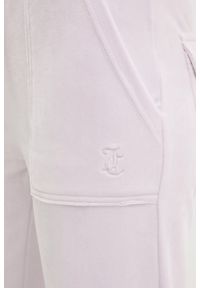 Juicy Couture - JUICY COUTURE Różowe spodnie dresowe damskie Layla Low Rise, Rozmiar XS. Stan: obniżony. Kolor: różowy. Materiał: dresówka #3