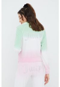Juicy Couture bluza damska kolor różowy z aplikacją. Okazja: na co dzień. Kolor: różowy. Długość rękawa: raglanowy rękaw. Wzór: aplikacja. Styl: casual #3