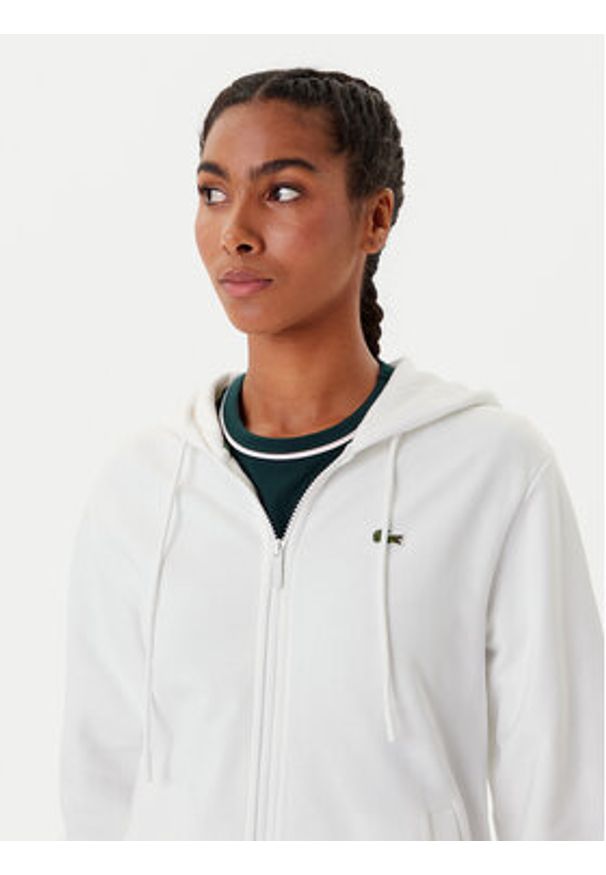 Lacoste Bluza SF5256 Écru Regular Fit. Kolor: kremowy. Materiał: bawełna