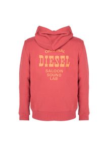 Diesel Bluza "Ginn Hood" | A07810-0HAYT | Mężczyzna | Czerwony. Okazja: na co dzień. Typ kołnierza: kaptur. Kolor: czerwony. Materiał: bawełna, poliester. Wzór: nadruk, jednolity. Styl: sportowy, elegancki, casual #4