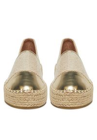 DeeZee Espadryle JSZ701-2 Złoty. Kolor: złoty. Materiał: materiał