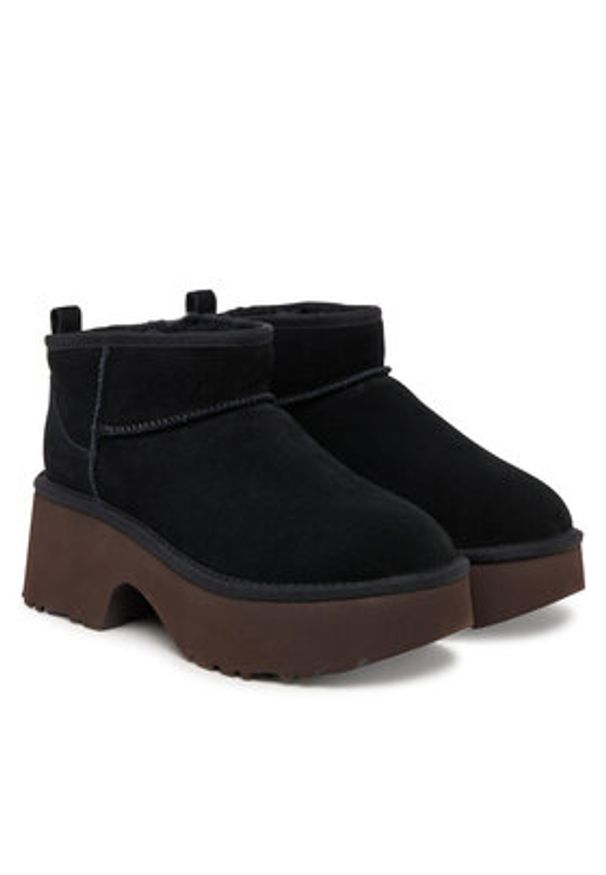 Ugg Śniegowce W Classic Ultra Mini 1158311 Czarny. Kolor: czarny. Materiał: skóra