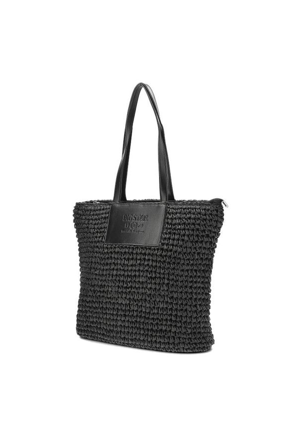 Big-Star - Czarna Torebka Big Star Modna Shopperka Damska. Kolor: czarny. Styl: casual, klasyczny