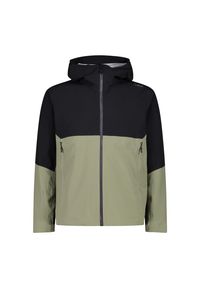 Kurtka przeciwdeszczowa męska CMP. Kolor: zielony. Sport: turystyka piesza #1