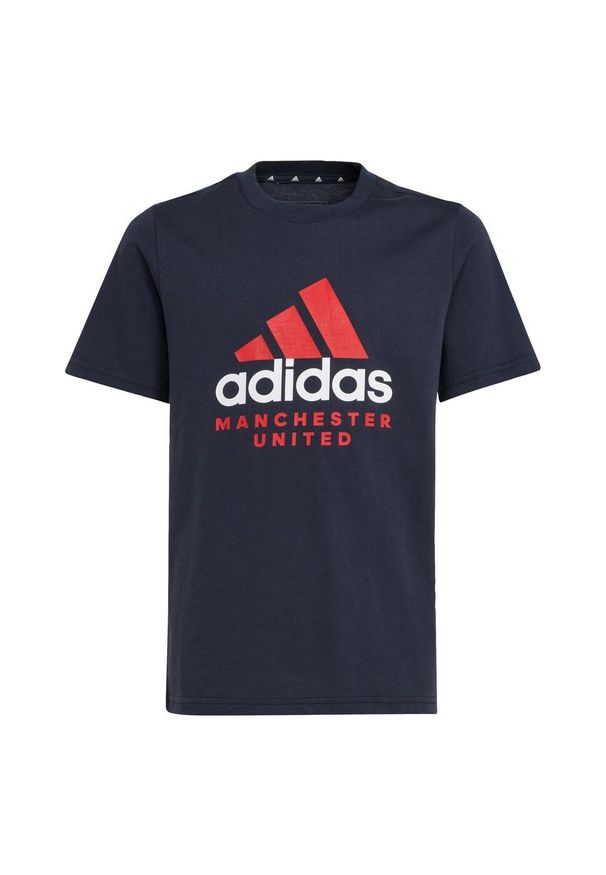 Adidas - Koszulka Manchester United Kids. Kolor: szary. Materiał: bawełna