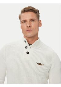 Aeronautica Militare Sweter 262MA1572UL00409 Biały Regular Fit. Kolor: biały. Materiał: bawełna #5