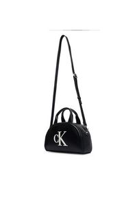 Calvin Klein Torebka Bold Ck Dome Crossbody LV04F3895G Czarny. Kolor: czarny. Materiał: skórzane #4