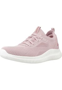 skechers - Kapcie SKECHERS BOBS GEO LITE Rose. Kolor: różowy. Materiał: tkanina