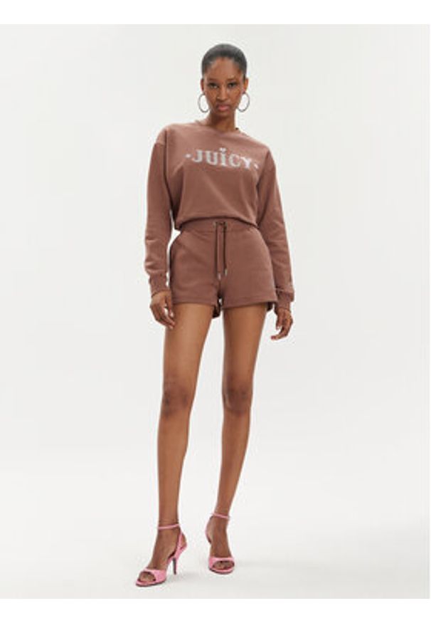 Juicy Couture Bluza Cristabelle Rodeo JCBAS223824 Brązowy Regular Fit. Kolor: brązowy. Materiał: bawełna