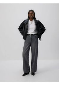 Reserved - Jeansy wide leg - szary. Kolor: szary