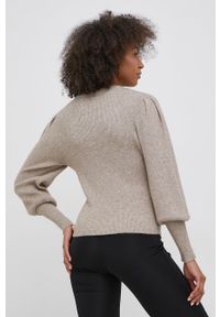 only - Only Sweter damski kolor beżowy lekki. Okazja: na co dzień. Kolor: beżowy. Materiał: dzianina. Długość rękawa: długi rękaw. Długość: długie. Wzór: melanż. Styl: casual #4