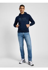 Lee - LEE MĘSKA BLUZA Z KAPTUREM LEE SEASONAL HOODIE INKY BLUE 112358048. Typ kołnierza: kaptur #5