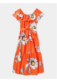Desigual Sukienka letnia Georgeo 24SWVW02 Pomarańczowy Regular Fit. Kolor: pomarańczowy. Materiał: bawełna. Sezon: lato #3