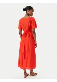 LOLA CASADEMUNT Sukienka codzienna MS2616020 Czerwony Regular Fit. Okazja: na co dzień. Kolor: czerwony. Materiał: syntetyk. Typ sukienki: proste. Styl: casual #4