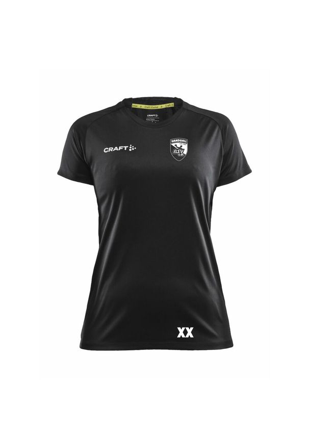 Koszulka sportowa damska Craft 1910143999000. Kolor: czarny. Materiał: poliester. Długość rękawa: krótki rękaw. Długość: krótkie