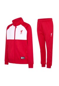 LIVERPOOL FC - Dres piłkarski dziecięcy Liverpool 21/22. Kolor: czerwony, biały, wielokolorowy. Materiał: dresówka. Styl: sportowy