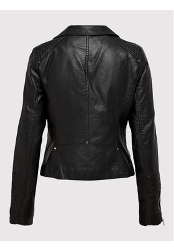 only - ONLY Kurtka z imitacji skóry Gemma 15153079 Czarny Regular Fit. Kolor: czarny. Materiał: skóra, wiskoza