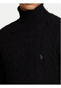 Polo Ralph Lauren Golf 710876836002 Czarny Regular Fit. Typ kołnierza: golf, polo. Kolor: czarny. Materiał: wełna