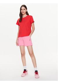 DKNY Sport T-Shirt DP1T8521 Czerwony Classic Fit. Kolor: czerwony. Materiał: bawełna. Styl: sportowy #5