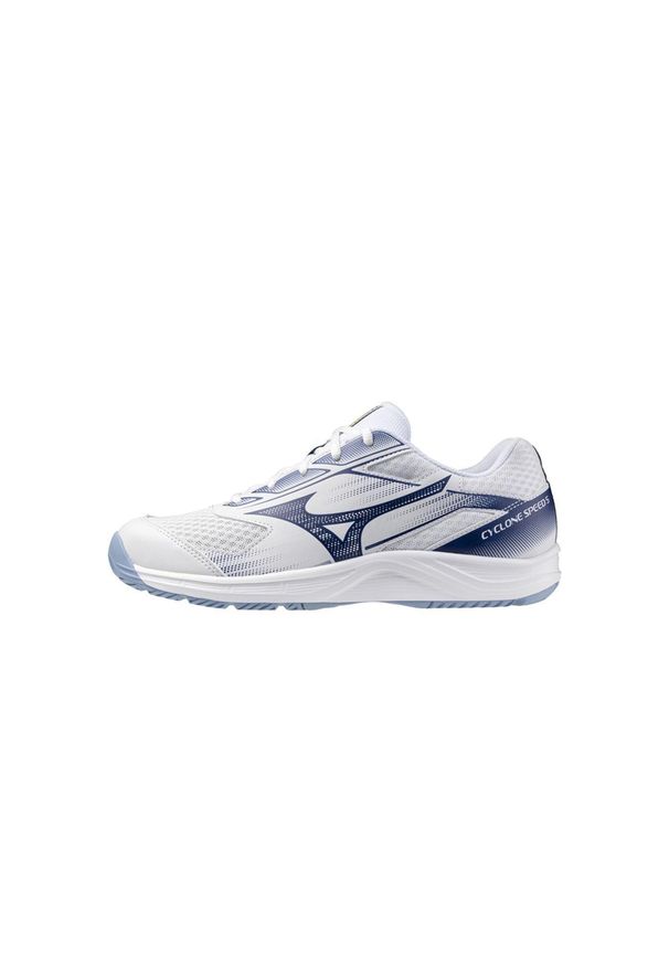 Buty halowe męskie Mizuno Cyclone Speed 5. Kolor: biały, niebieski, wielokolorowy