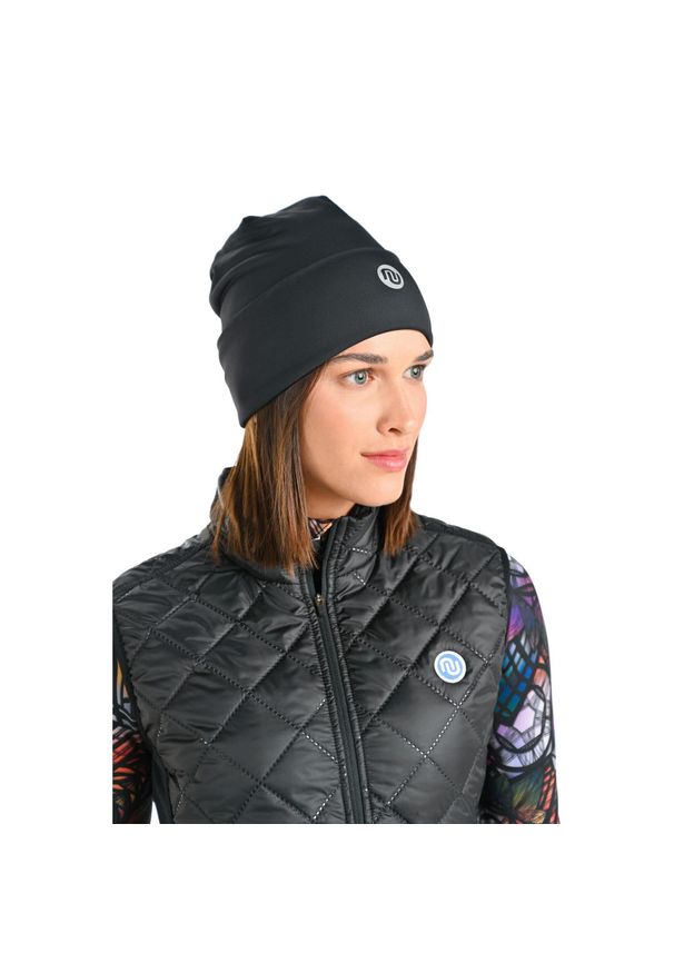 NESSI SPORTSWEAR - Czapka termoaktywna do biegania Unisex Nessi Sportswear. Kolor: czarny. Styl: sportowy