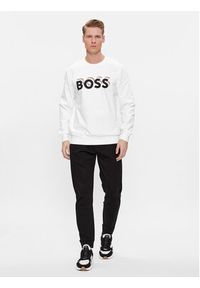 BOSS - Boss Bluza Soleri 07 50507939 Biały Regular Fit. Kolor: biały. Materiał: bawełna