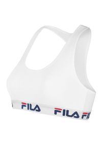 Bawełniany biustonosz damski Fila. Kolor: biały. Materiał: bawełna. Sport: bieganie #1